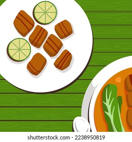 chicharron flat style illustration vector design