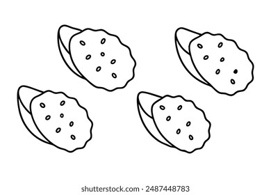 Chicharrones Dibujado A Mano Arte Culinario Sketch
