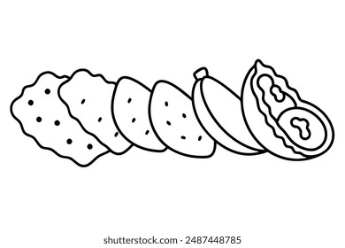 Chicharrones Illustration Minimalist Line Art Design