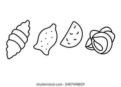 Chicharrones Line Art Hand Drawn Illustration