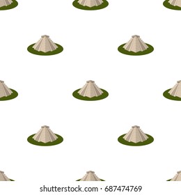Chichen Itza icon in cartoon style isolated on white background. Countries symbol stock vector illustration.