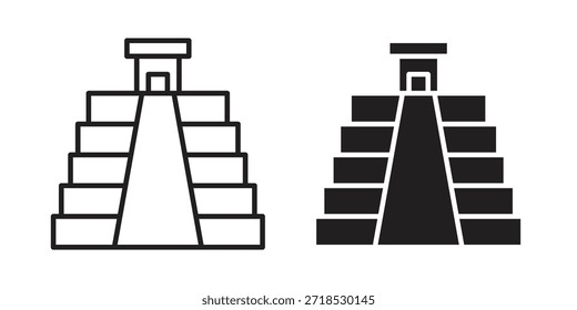 Chichen Itza Icon Konzept für Infografik, Website oder App.