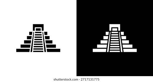 Ícone Chichen Itza, ícone de estilo de glifo para site ou aplicativo móvel