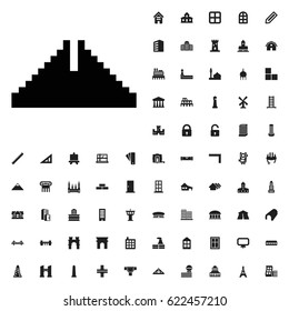 Chichen itza icon illustration isolated vector sign symbol. architecture icons vector set. on white background