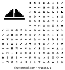 Chichen itza icon illustration isolated vector sign symbol. architecture icons vector set.