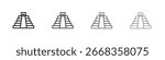 Chichen Itza icon symbols collection. Vector EPS 10