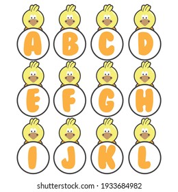 colección de alfabetos de chick, arte vectorial e ilustración.