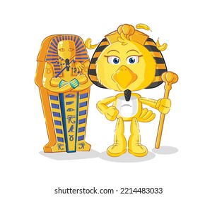 the chick ancient egypt cartoon. cartoon mascot vector