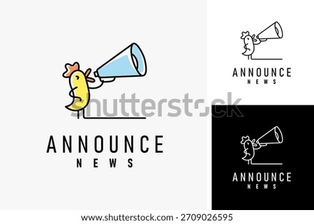 Chick announce logo symbol icon design