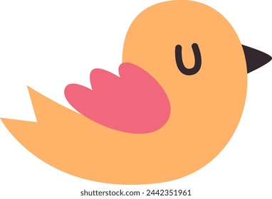 Chick Bird Childish Vector Illustration