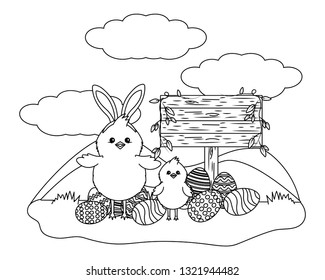 chick with bunny ears