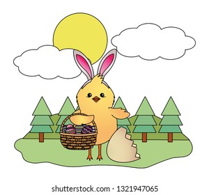 chick with bunny ears