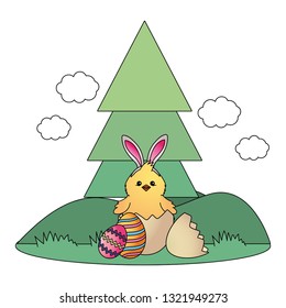 chick with bunny ears