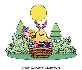 chick with bunny ears