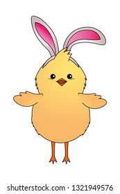 chick with bunny ears