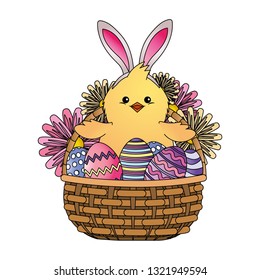chick with bunny ears