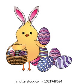 chick with bunny ears