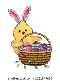 chick with bunny ears