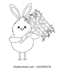chick with bunny ears
