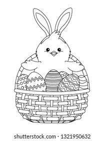 chick with bunny ears