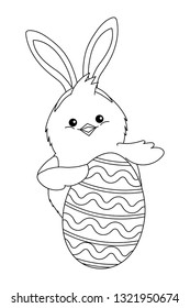 chick with bunny ears