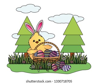 chick with bunny ears