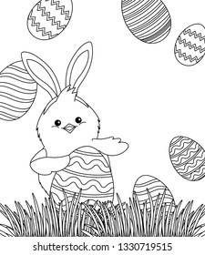 chick with bunny ears