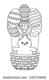 chick with bunny ears