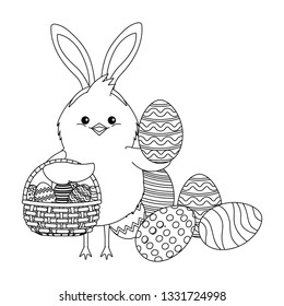 chick with bunny ears