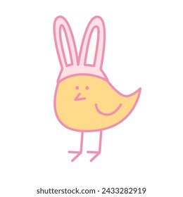 Chica con orejas de conejo, carácter lindo