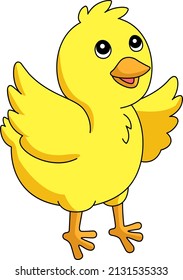 Chick Cartoon Colored Clipart Illustration