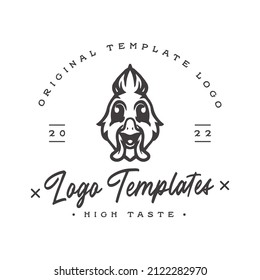 chick character logo. vector template logos.