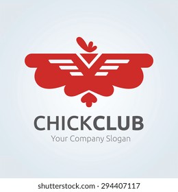 Chick Club Logo Design Template