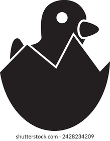 Küken in gebrochenem Ei Symbol