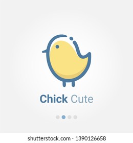 Chick Cute avatar vector icon