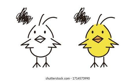 Chick doodle written with pen