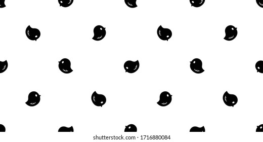 chick duck seamless pattern vector chicken rubber duck bird icon cartoon scarf isolate repeat wallpaper tile background textile illustration farm animal doodle white design