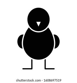 chick egg chicken icon or logo illustration on white background. Vector logo for home business with products from chicken meat and eggs. Perfect use for website, pattern, design, etc.