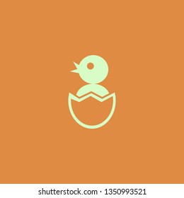 chick egg vector icon. flat design