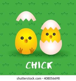 Chick : Farm Animal : Vector Illustration