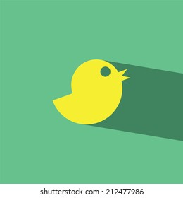 Chick flat icon  vector illustration eps10