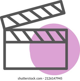 Chick flick, ilustración, vector sobre un fondo blanco.