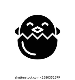 Chick Glyph Icon. Chick Icon