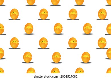 chick hatch seamless pattern graphic vector for fabric, kids clothes, greeting card,  gift package and wallpaper