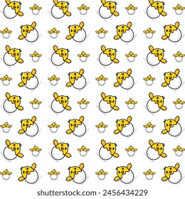 Chick hatch striking trendy multicolor repeating pattern vector illustration background design