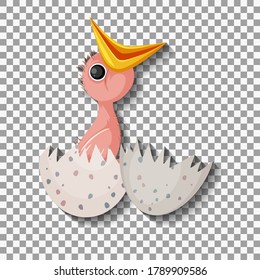 Chick hatchling egg cartoon illustration