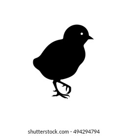 Chick Icon Black Silhouette Stock Vector (Royalty Free) 494294794 ...