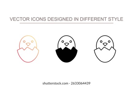 Chick icon design with white background stock illustration