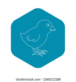 Chick icon. Outline illustration of chick vector icon for web