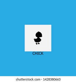 chick icon sign signifier vector